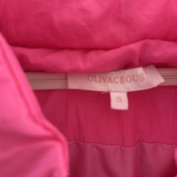 Vici winter in Aspen (olivaceous) pink puffer vest neon pink S - Picture 4 of 4